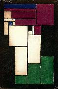 Theo van Doesburg Design for Stained-glass Composition Female Head. Germany oil painting artist